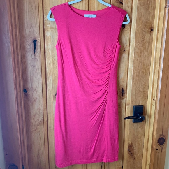 Loft Sleeveless Ruched Sheath Dress - Picture 1 of 1